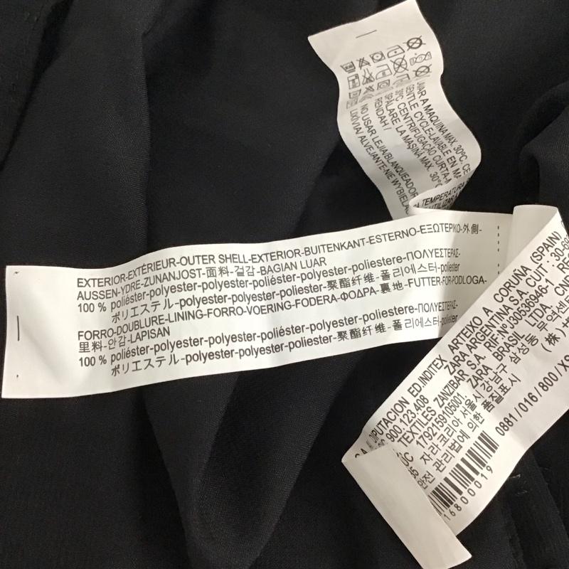 ザラ ZARA カットソー 長袖 0881/016/800 刺繍 チュニック XS 刺繍 黒 / ブラック / レディース USED 古着 中古 10133621