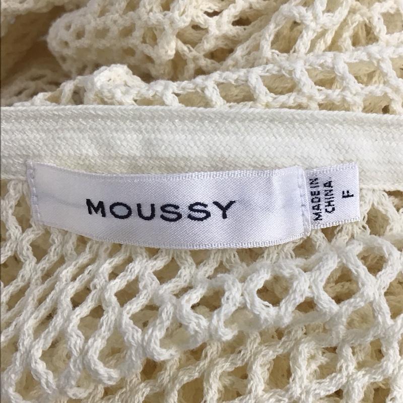 マウジー MOUSSY カットソー 長袖 010GST80-0970 メッシュ スキッパー コットン FREE 無地 アイボリー / アイボリー /  レディース USED 古着 中古 10109023