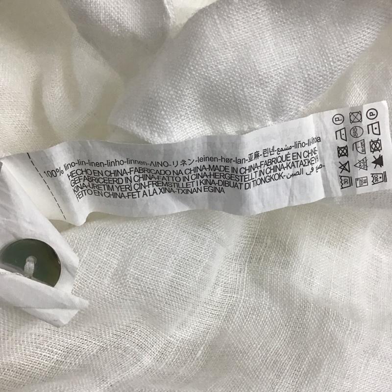 ザラ ZARA カットソー 長袖 4786 257 251 リネンシャツ M 無地 白 / ホワイト /  レディース USED 古着 中古 10108152