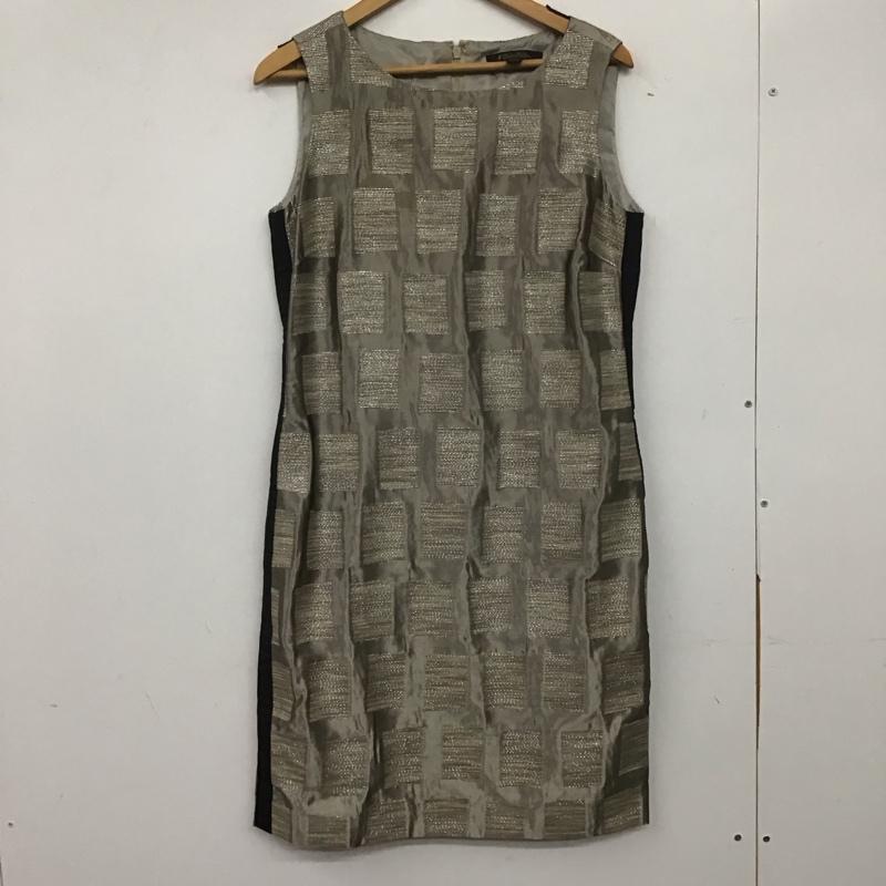ブルックスブラザーズ BROOKS BROTHERS ワンピース ひざ丈スカート ノースリーブ 膝下丈 4 ベージュ / ベージュ / レディース USED 古着 中古 10139120
