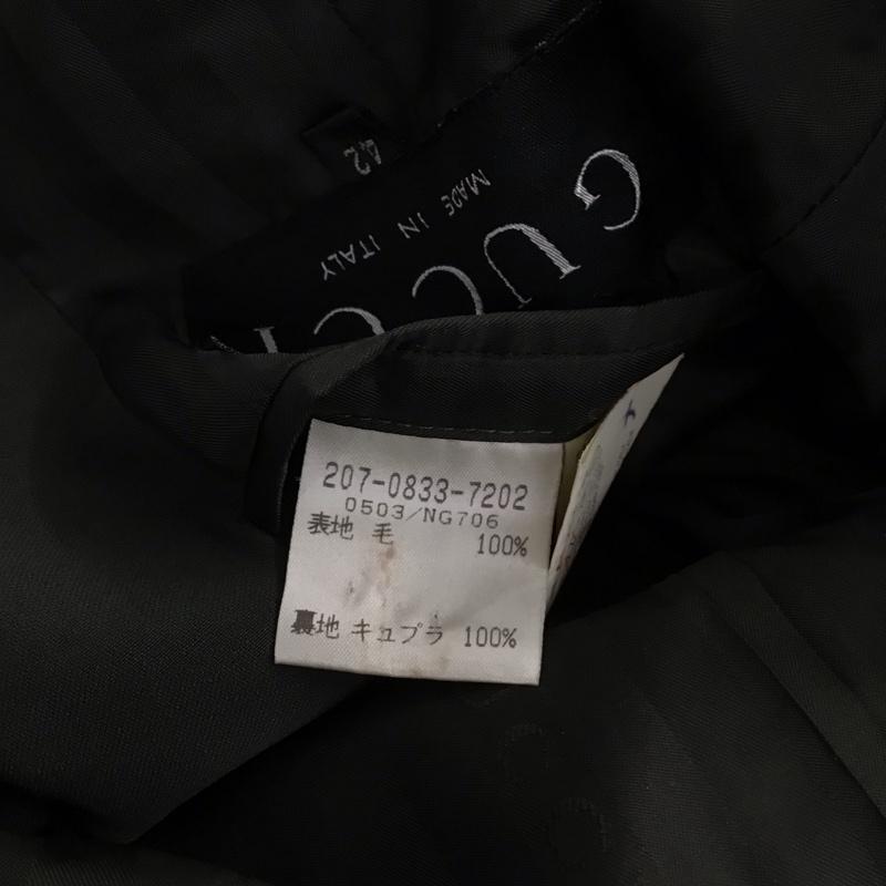 グッチ GUCCI ジャケット、上着 ジャケット、ブレザー ジャケット アウター カラージャケット 42 無地 カーキ / カーキ / レディース USED 古着 中古 10135062