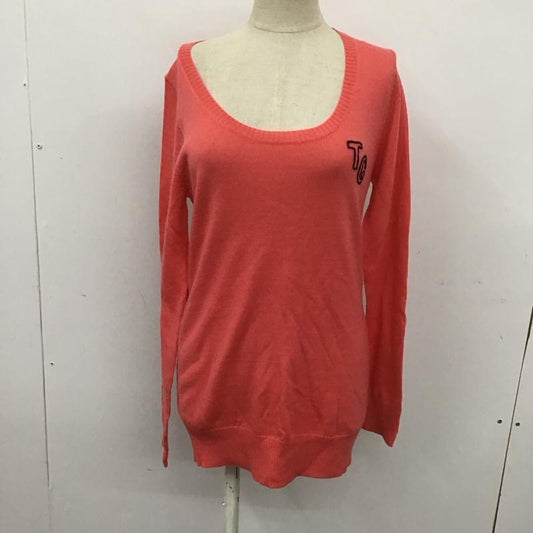トミーガール tommy girl ニット、セーター 長袖 22-4231206-820 バック刺繍 クルーネック M ロゴ、文字 桃 / ピンク /  レディース USED 古着 中古 10107554