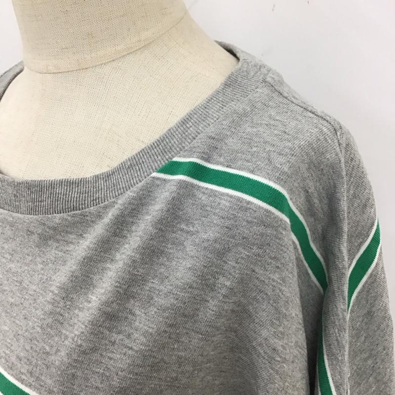 ジーナシス JEANASIS カットソー 長袖 FREE ボーダー柄 灰 / グレー /  レディース USED 古着 中古 10113048