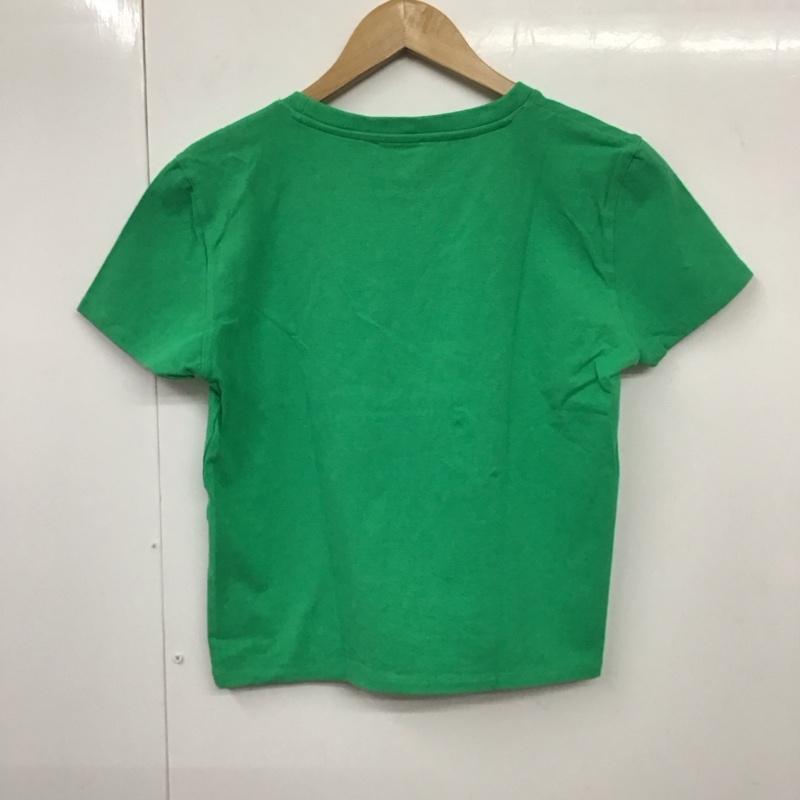 ザラ ZARA Tシャツ 半袖 M ロゴ、文字 X プリント 緑 / グリーン / レディース USED 古着 中古 10130404