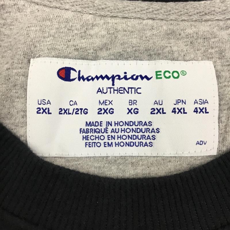 チャンピオン Campion トレーナー 長袖 長袖スウェット 長袖トレーナー リブカットソー 長袖カットソー 刺繍トレーナー ロゴ、文字 黒 / ブラック / メンズ USED 古着 中古 10105795