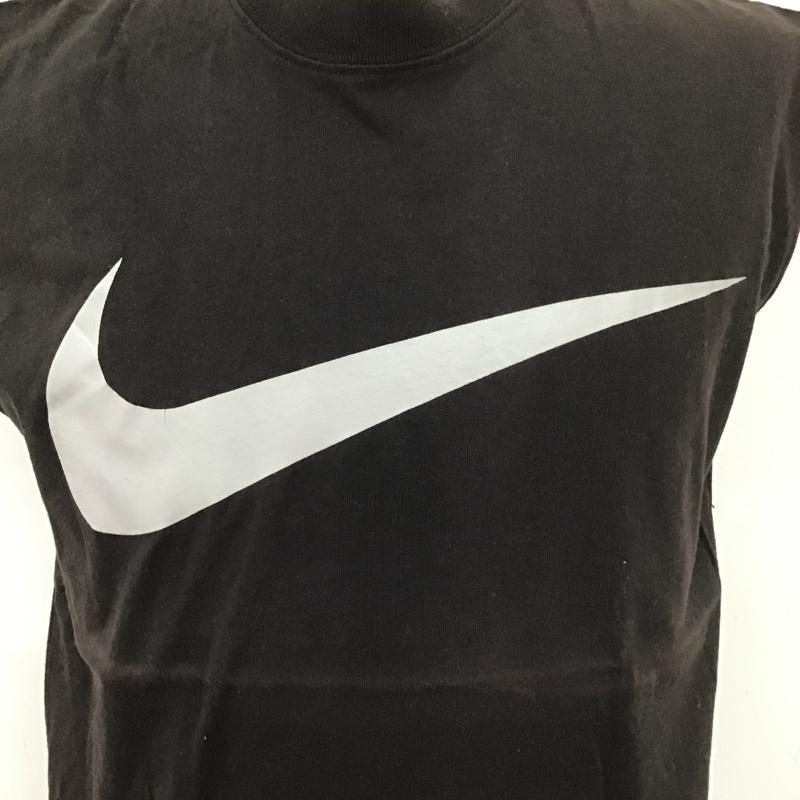 ナイキ NIKE カットソー 半袖 ノースリーブカットソー タンクトップ プリントTシャツ 90s ロゴ、文字 黒 / ブラック / メンズ USED 古着 中古 10105557
