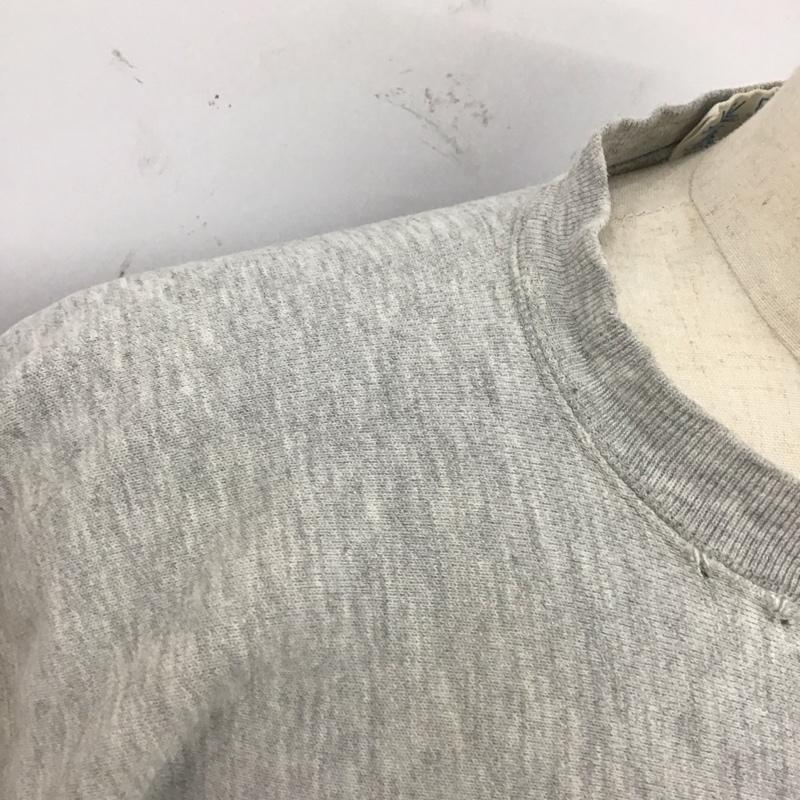 チャンピオン Champion トレーナー 半袖 半袖スウェットカットソー Vネックカットソー 80s トリコタグ reverseweave XXL プリント 灰 / グレー /  メンズ USED 古着 中古 10120634