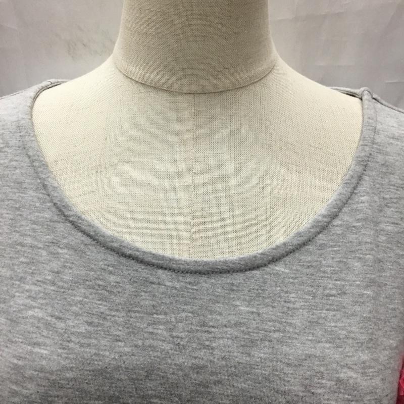 ニーナ ミュウ nina mew カットソー 半袖 半袖カットソー プリントTシャツ クルーネックカットソー FREE 花柄 灰 / グレー / レディース USED 古着 中古 10118475