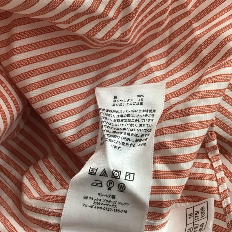 ブルックスブラザーズ BROOKS BROTHERS シャツ、ブラウス 長袖 長袖シャツ カジュアルシャツ カラーシャツ ストライプシャツ ストライプ 白 / ホワイト / X 赤 / レッド / メンズ USED 古着 中古 10111268