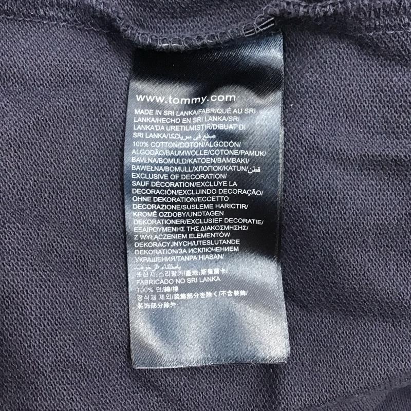 トミーヒルフィガー TOMMY HILFIGER ポロシャツ 半袖 半袖ポロシャツ 半袖カットソー カラーシャツ S ロゴ、文字 紺 / ネイビー /  メンズ USED 古着 中古 10111024
