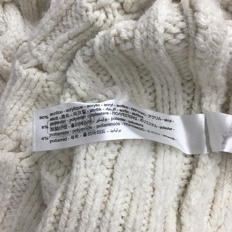ザラ ZARA コート コート一般 3859/118/712 ケーブルニット テクスチャーニットコート L 無地 白 / ホワイト / レディース USED 古着 中古 10134002