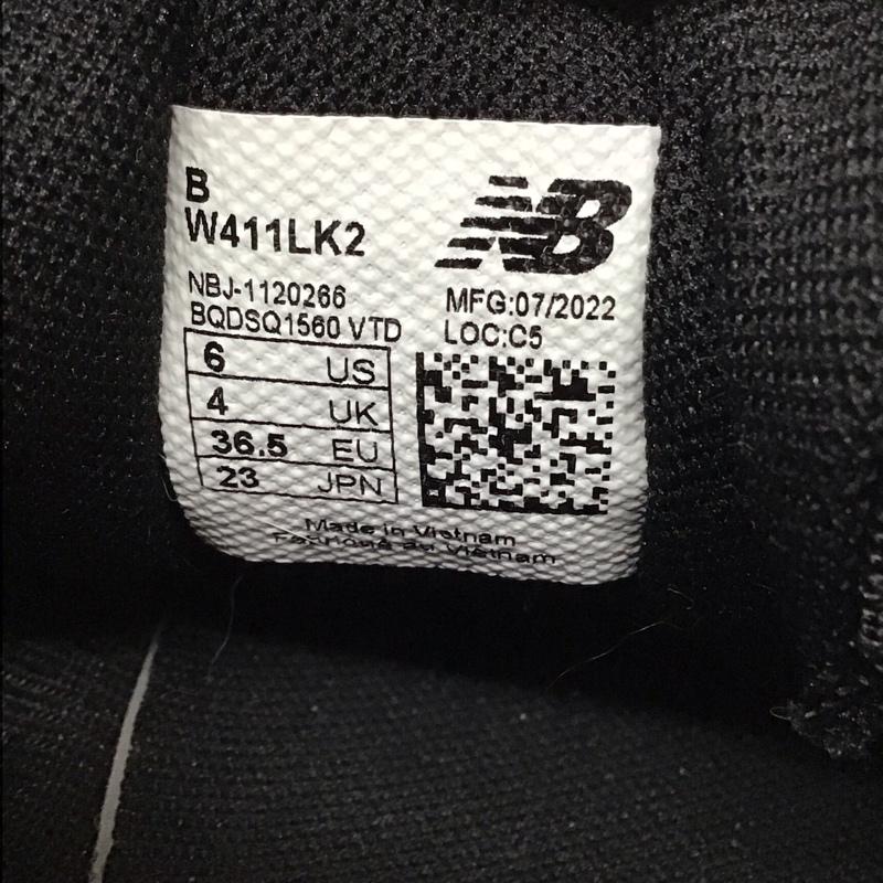 ニューバランス New Balance スニーカー スニーカー W411LK2 ランニングシューズ 23cm 箱有 23.0cm ロゴ、文字 黒 / ブラック / レディース USED 古着 中古 10116963