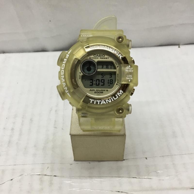 ジーショック G-SHOCK 腕時計 デジタル DW-8201WC FROGMAN WCCS 世界サンゴ礁保護協会 ロゴ、文字 透明 / クリア / メンズ USED 古着 中古 10110544