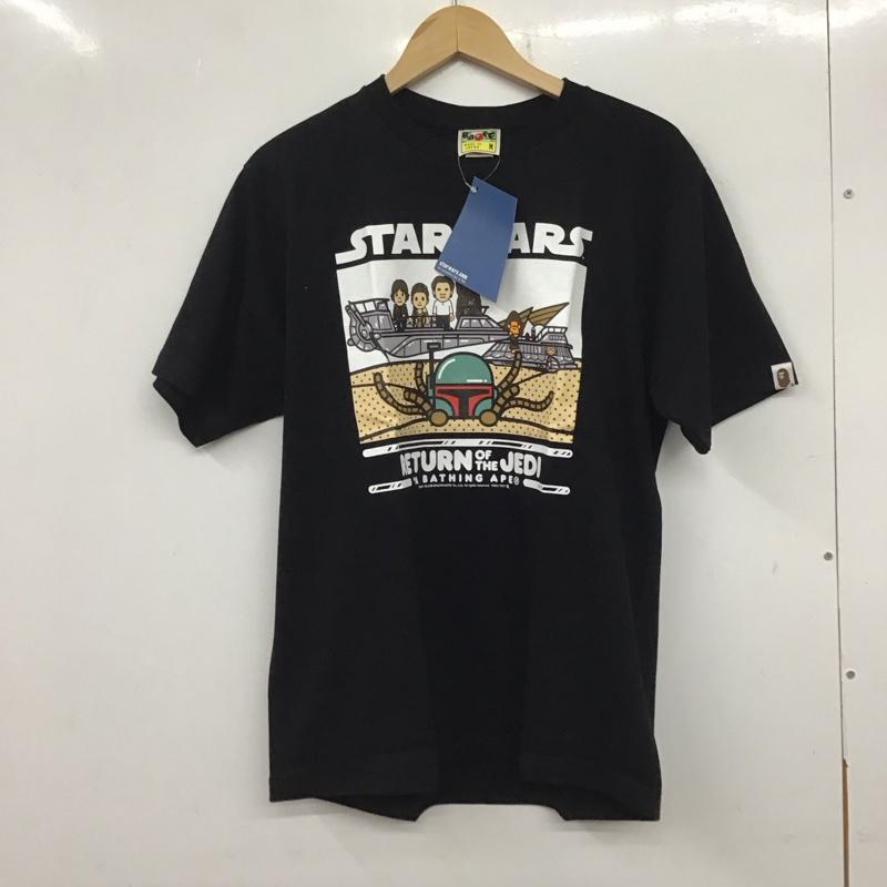ベイプ BAPE Tシャツ 半袖 半袖カットソー プリントTシャツ クルーネックカットソー スターウォーズ M プリント 黒 / ブラック / メンズ USED 古着 中古 10137721