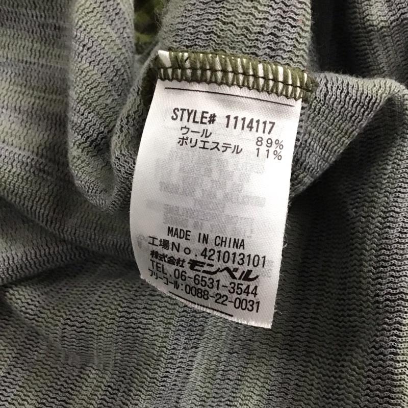 モンベル mont-bell カットソー 長袖 長袖カットソー クルーネックカットソー プリントカットソー M ボーダー柄 カーキ / カーキ / メンズ USED 古着 中古 10142415