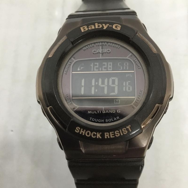 ベイビージー BABY-G 腕時計 デジタル BGD-1310 電波ソーラー ロゴ、文字 茶 / ブラウン / レディース USED 古着 中古 10123640