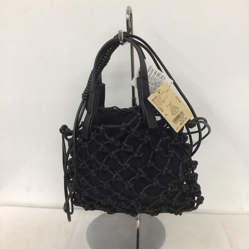 ニコアンド niko and... トートバッグ トートバッグ ORマクラメ2WAYトート ショルダーバッグ タグ付き 無地 黒 / ブラック / レディース USED 古着 中古 10139352