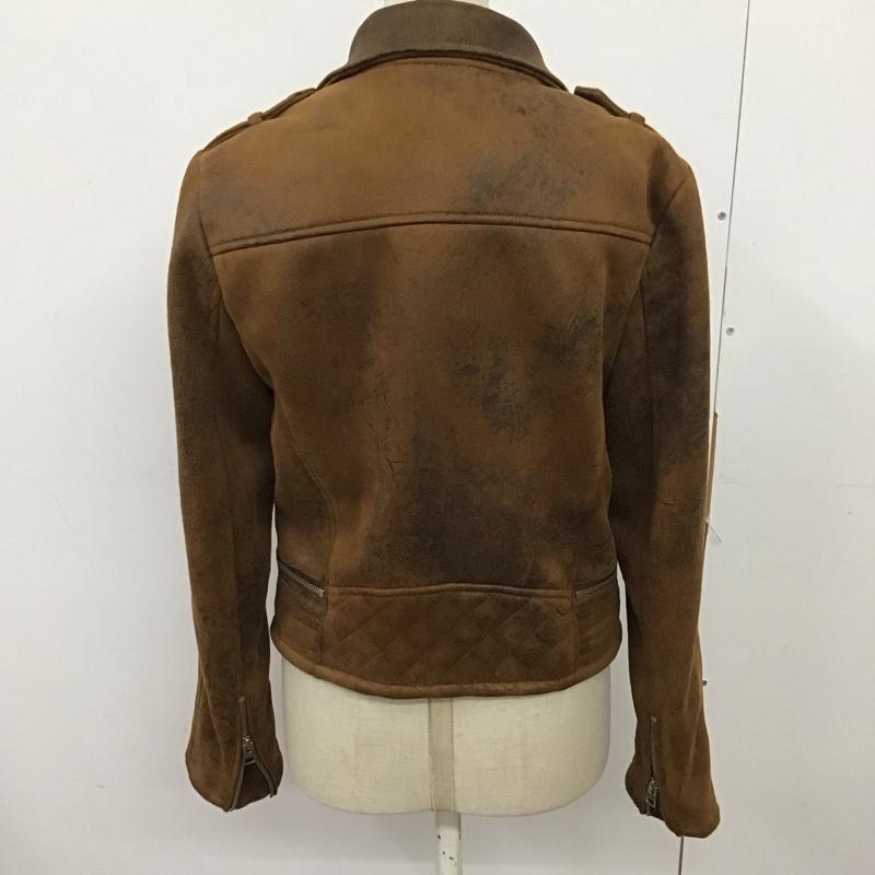 ザラティーアールエフ ZARA TRF ジャケット、上着 ジャケット、ブレザー ジップアップジャケット ライダースジャケット カジュアルジャケット アウター M 無地 茶 / ブラウン / レディース USED 古着 中古 10123736