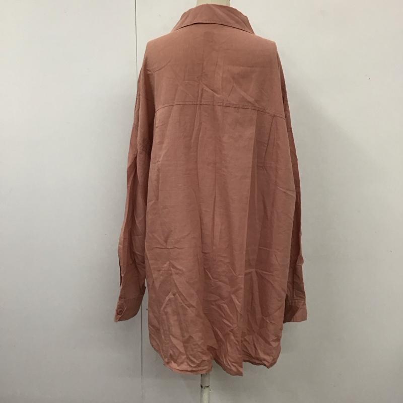 ジーナシス JEANASIS シャツ、ブラウス 長袖 JS063206MC コットン リネン CPOシャツ FREE 無地 桃 / ピンク / レディース USED 古着 中古 10112035