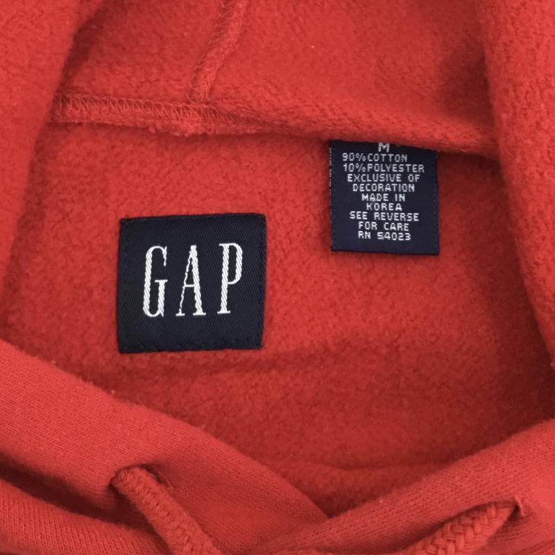 ギャップ GAP パーカー 長袖 M ロゴ、文字 赤 / レッド / メンズ USED 古着 中古 10137763