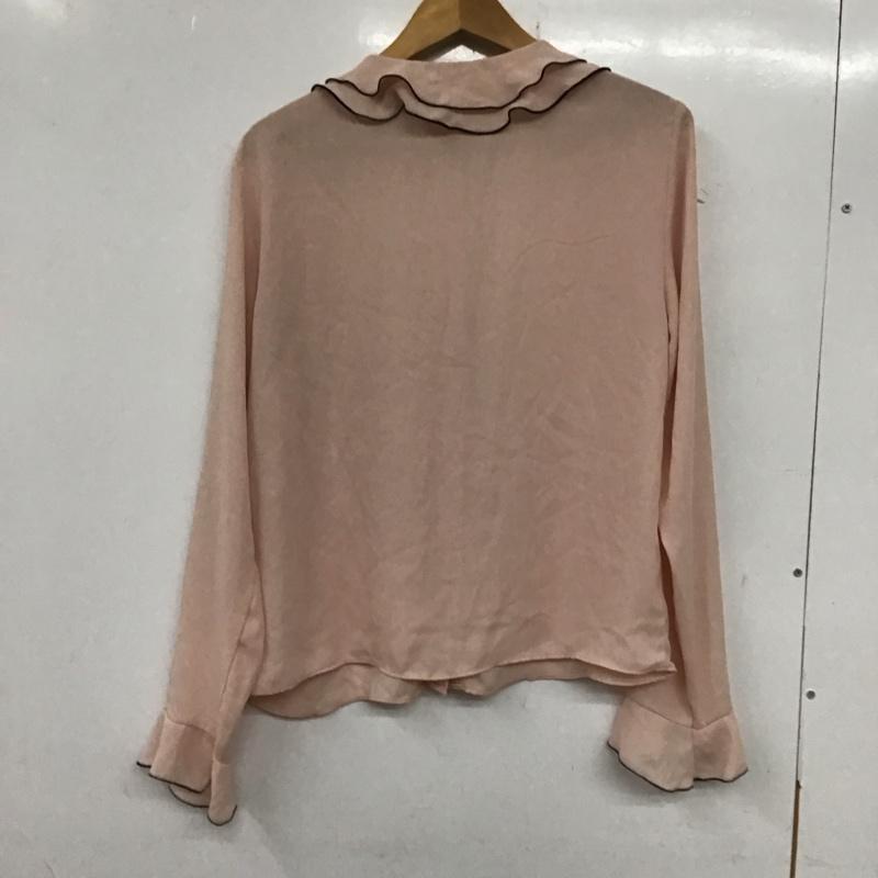 ザラ ZARA シャツ、ブラウス 長袖 S 無地 桃 / ピンク / レディース USED 古着 中古 10136618