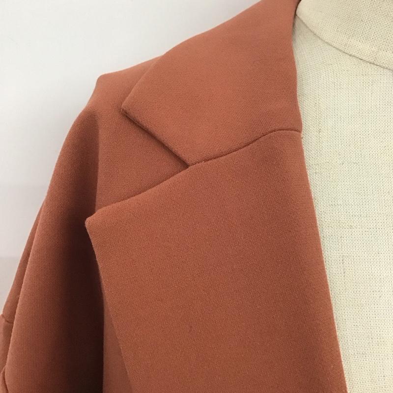 マウジー MOUSSY ジャケット、上着 ジャケット、ブレザー 010EA730-7010 BOXY SINGLE JACKET タグ付き FREE 無地 茶 / ブラウン / レディース USED 古着 中古 10107069