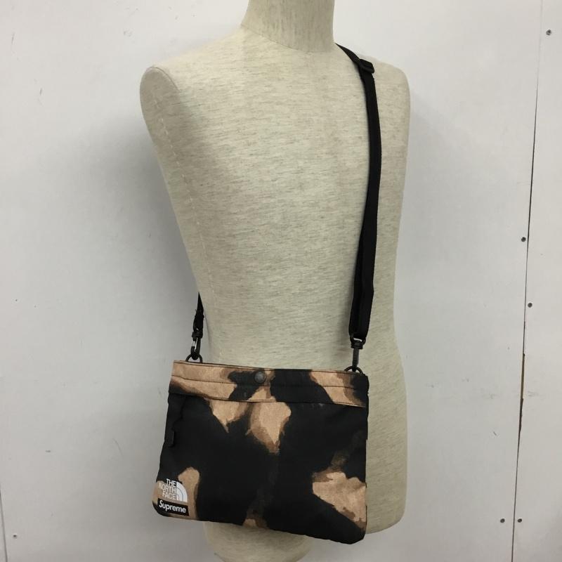 シュプリーム Supreme ショルダーバッグ ショルダーバッグ NM72154I Bleached Denim Print Shoulder Bag THE NORTH FACE サコッシュ ロゴ、文字 黒 / ブラック / X ベージュ / ベージュ / メンズ USED 古着 中古 10106889