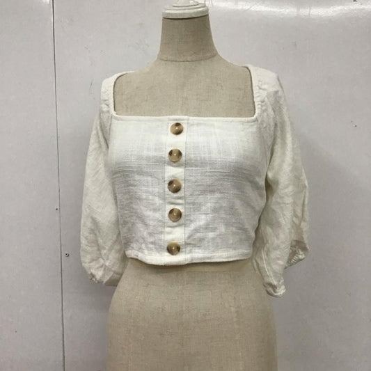 ビラボン BILLABONG カットソー 半袖 BA013-130 ショート丈 S 無地 白 / ホワイト /  レディース USED 古着 中古 10114244