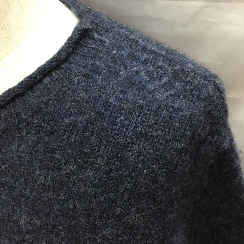 エーグル AIGLE ニット、セーター 長袖 長袖ニットカットソー ニット セーター クルーネックニット M 無地 紺 / ネイビー /  メンズ USED 古着 中古 10113331
