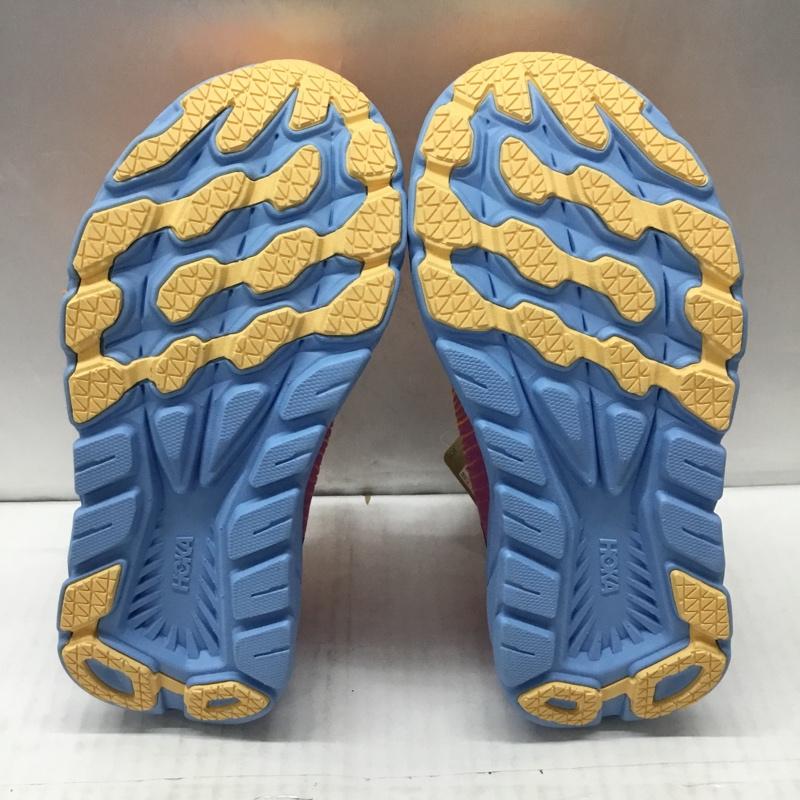 ホカオネオネ HOKA ONEONE スニーカー スニーカー 1121371 ランニングシューズ RINCON3 WIDE MOCY 23.5cm 箱有 23.5cm ロゴ、文字 橙 / オレンジ / X 水色 / ライトブルー / レディース USED 古着 中古 10108845