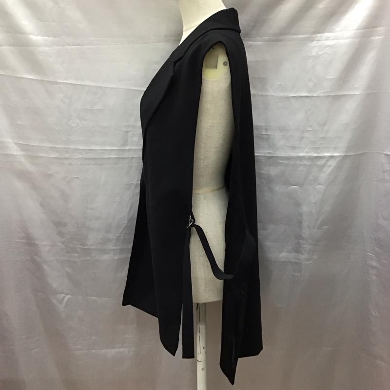 ザラ ZARA ベスト ベスト ロングベスト サイドスリット 前開き S 無地 黒 / ブラック / レディース USED 古着 中古 10117981