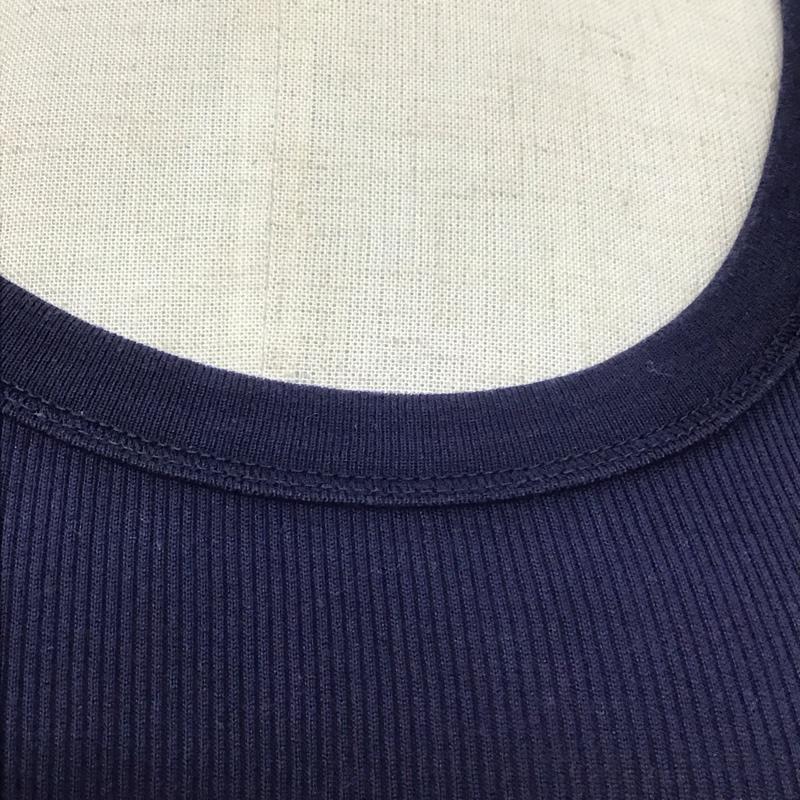 ラルフローレン RALPHLAUREN Tシャツ 半袖 KK RL KM 23 72 Uネック リブ L ワンポイント 紺 / ネイビー / レディース USED 古着 中古 10109609