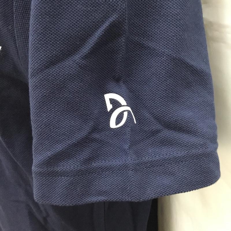 ラコステ LACOSTE ポロシャツ 半袖 半袖ポロシャツ カラーシャツ 半袖カットソー L ロゴ、文字 紺 / ネイビー / メンズ USED 古着 中古 10108947