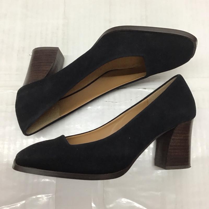 ミラオーウェン Mila Owen パンプス パンプス real leather 37 ヒール スクエアトゥ 無地 黒 / ブラック / レディース USED 古着 中古 10115649