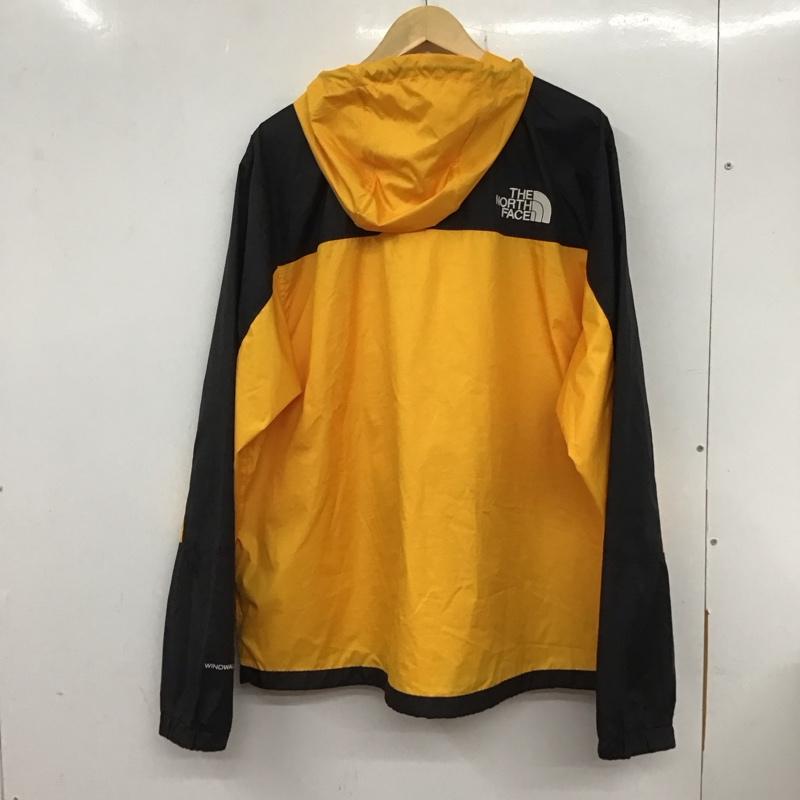 ザノースフェイス THE NORTH FACE ジャケット、上着 ジャケット、ブレザー nf0a4qz7 ジップアップジャケット ナイロンパーカー アウター XL ロゴ、文字 黒 / ブラック / X 黄 / イエロー / メンズ USED 古着 中古 10133613