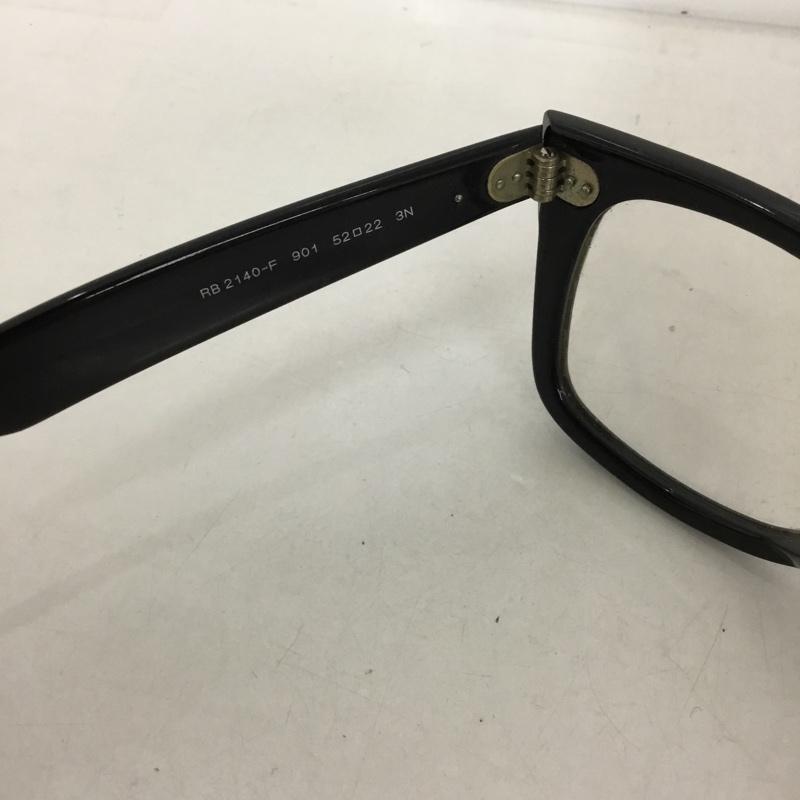 レイバン Ray-Ban めがね・サングラス めがね RB2140-F WAYFARER クリアレンズ ロゴ、文字 黒 / ブラック / メンズ USED 古着 中古 10130241