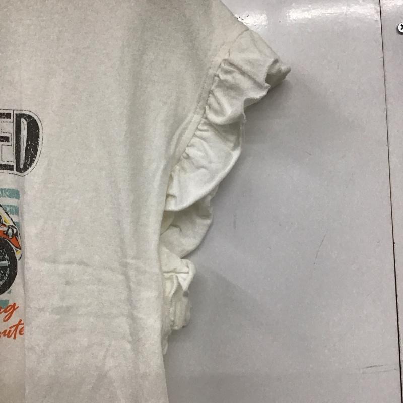 ローリーズファーム LOWRYS FARM Tシャツ 半袖 半袖カットソー プリントTシャツ クルーネックカットソー FREE プリント 白 / ホワイト / レディース USED 古着 中古 10135071