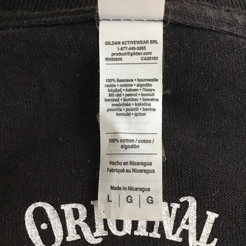 テンダーロイン TENDERLOIN Tシャツ 半袖 半袖カットソー プリントTシャツ クルーネックカットソー L ロゴ、文字 黒 / ブラック / メンズ USED 古着 中古 10116381