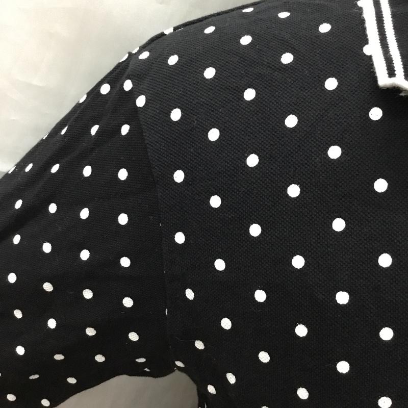 チャンピオン Champion ポロシャツ 半袖 半袖ポロシャツ カラーシャツ 半袖カットソー XL ドット 黒 / ブラック / レディース USED 古着 中古 10113552