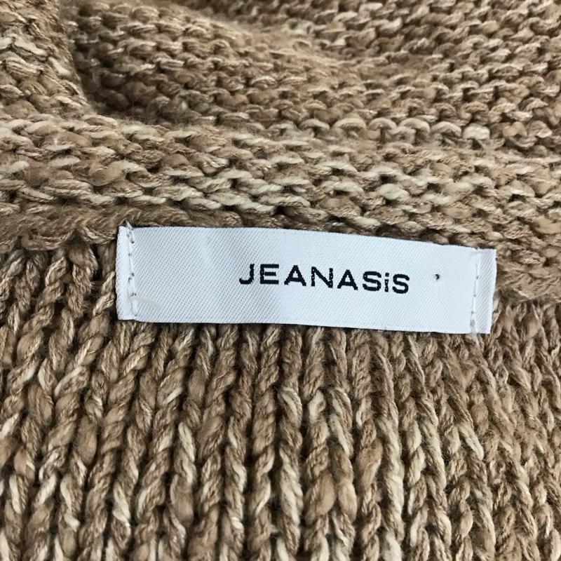 ジーナシス JEANASIS ニット、セーター 長袖 長袖ニットカットソー ニット セーター 編み上げネックニット FREE 無地 茶 / ブラウン / レディース USED 古着 中古 10119044