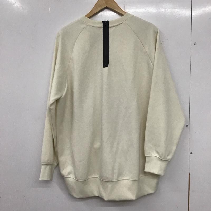 アメリカンホリック AMERICAN HOLIC トレーナー 長袖 HA41L1G0500 バックZIPロゴ刺繍ポンチチュニック タグ付き M ロゴ、文字 オフホワイト / オフホワイト / レディース USED 古着 中古 10139135