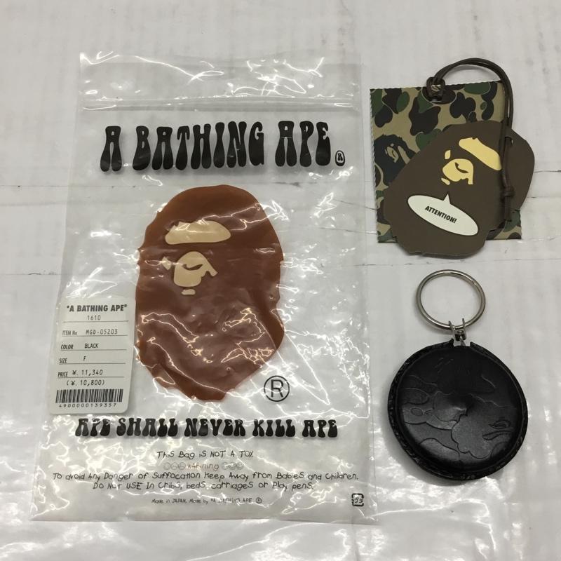 アベイシングエイプ A BATHING APE キーホルダー キーホルダー 総柄 黒 / ブラック / メンズ USED 古着 中古 10110075