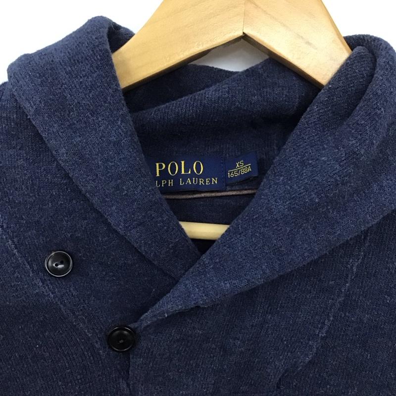 ポロラルフローレン POLO RALPH LAUREN パーカー 長袖 長袖パーカー プルオーバーパーカー スウェット XS ロゴ、文字 紺 / ネイビー / メンズ USED 古着 中古 10130312