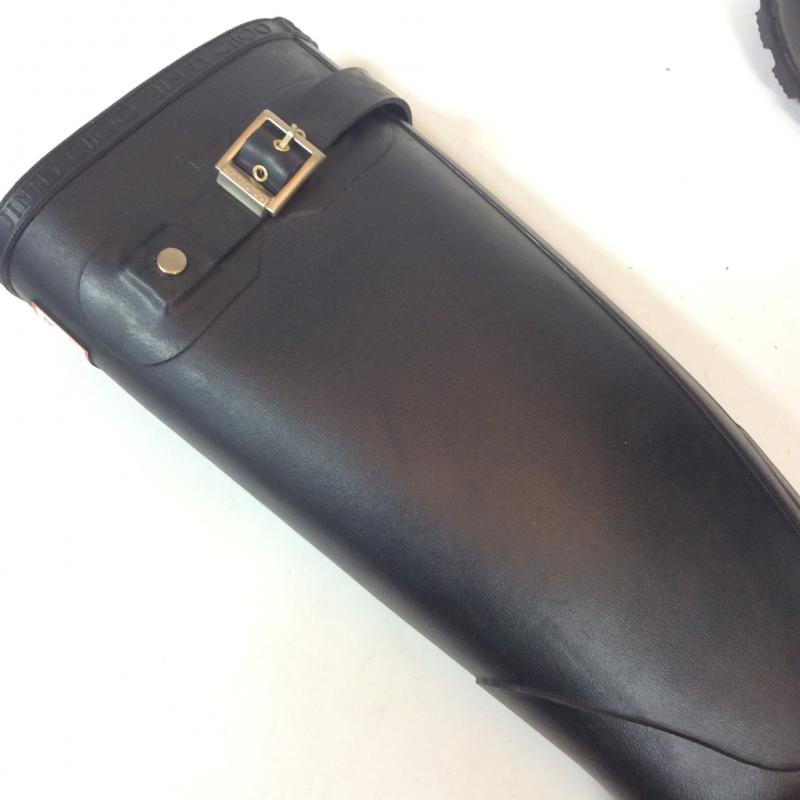 ハンター HUNTER 長靴、レインシューズ 長靴、レインシューズ Jimmy Choo/コラボ US:5 無地 黒 / ブラック / レディース USED 古着 中古 10004181