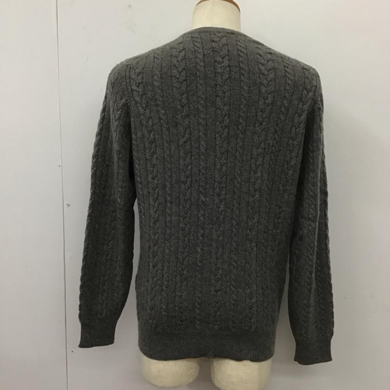 ブルックスブラザーズ BROOKS BROTHERS ニット、セーター 長袖 長袖ニットカットソー ニット セーター Vネックニット M 総柄 灰 / グレー / メンズ USED 古着 中古 10112555