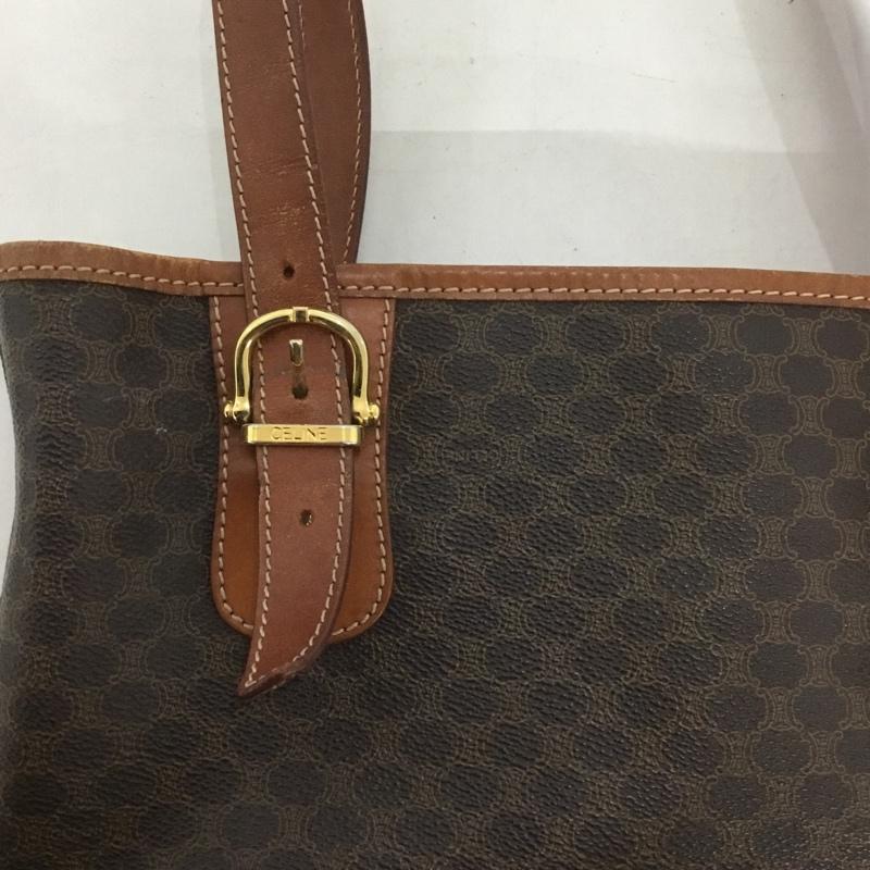 セリーヌ CELINE トートバッグ トートバッグ OLD マカダム 肩掛け 総柄 茶 / ブラウン / レディース USED 古着 中古 10139102
