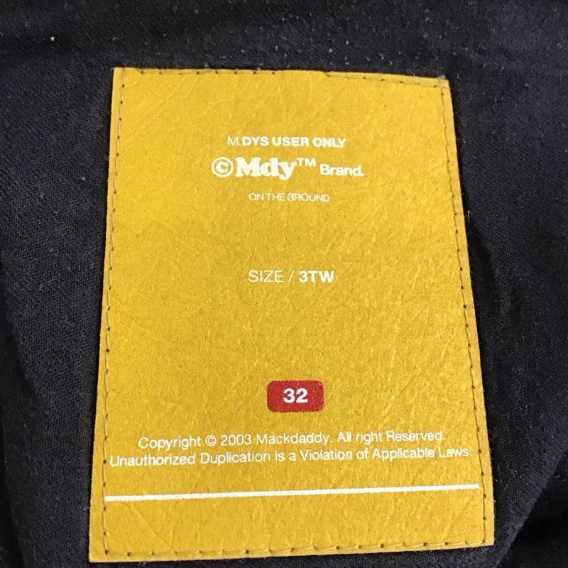 マックダディー MACKDADDY パンツ デニム、ジーンズ デニムパンツ ストレートパンツ ワイドパンツ カジュアルパンツ 32インチ ストライプ 灰 / グレー /  メンズ USED 古着 中古 10122750