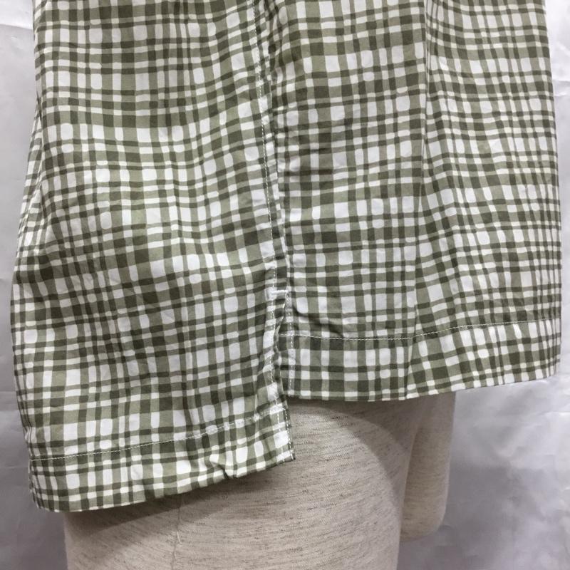 アダムエロペ ADAM ET ROPE  シャツ、ブラウス 半袖 gmg-09120-a 半袖シャツ カラーシャツ 半袖カットソー チェックシャツ M チェック 白 / ホワイト / X カーキ / カーキ /  メンズ USED 古着 中古 10109325