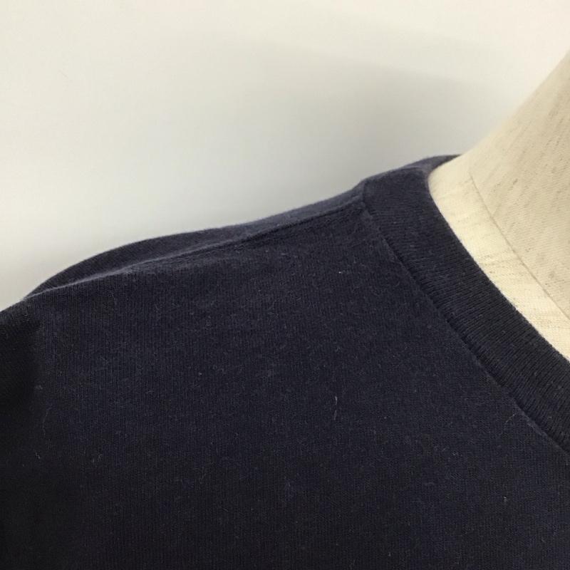 マジェスティック MAJESTIC Tシャツ 半袖 半袖カットソー プリントTシャツ クルーネックカットソー L ロゴ、文字 紺 / ネイビー /  メンズ USED 古着 中古 10111138