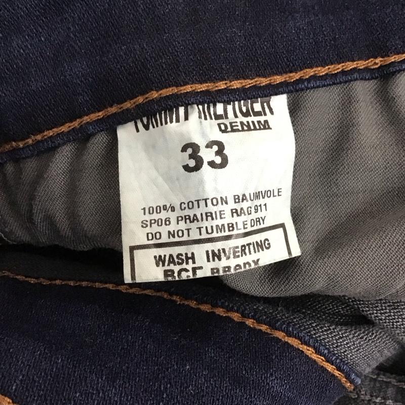 トミーヒルフィガー TOMMY HILFIGER パンツ デニム、ジーンズ デニムパンツ スリムパンツ ストレッチパンツ ジーンズ 33インチ 無地 インディゴ / インディゴ / メンズ USED 古着 中古 10107689